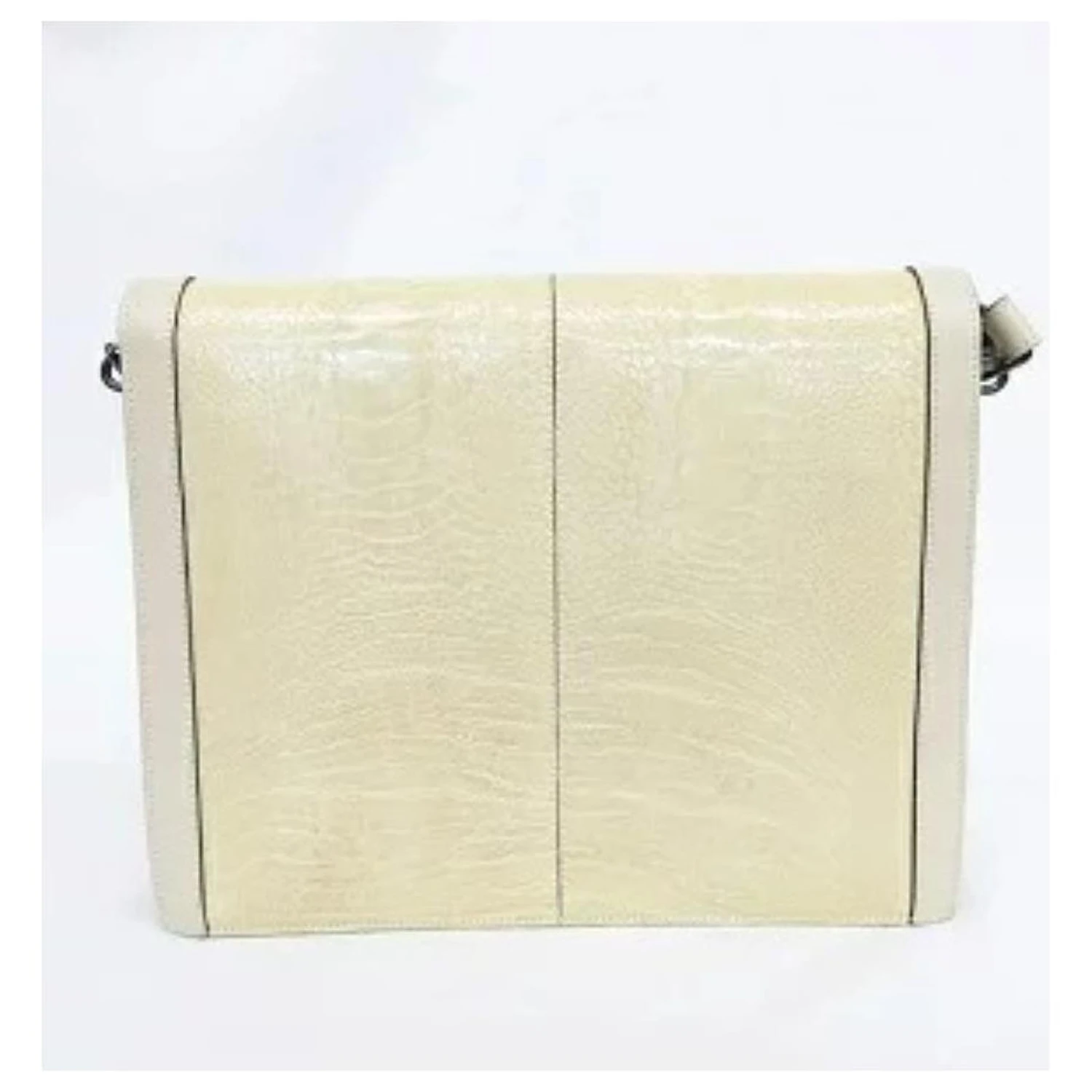 Yves Saint Laurent Sac Bandoulière Bandoulière Cuir Embossé Crocodile Jaune Ivoire Beige 4 Yves Saint Laurent Sac Bandoulière Bandoulière Cuir Embossé Crocodile Jaune Ivoire Beige – Image 2