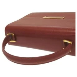 Yves Saint Laurent Vintage Leather Brown Gold Hardware Sac à Main Marron Bijouterie Dorée -Yves Saint Laurent 778398 4