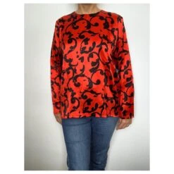 Blouse Vintage Yves Saint Laurent Noir Rouge 15 Blouse Vintage Yves Saint Laurent Noir Rouge -Yves Saint Laurent 780857 6