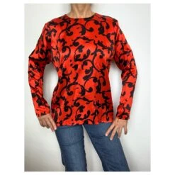 Blouse Vintage Yves Saint Laurent Noir Rouge 16 Blouse Vintage Yves Saint Laurent Noir Rouge -Yves Saint Laurent 780857 7