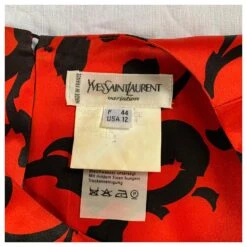 Blouse Vintage Yves Saint Laurent Noir Rouge 17 Blouse Vintage Yves Saint Laurent Noir Rouge -Yves Saint Laurent 780857 8