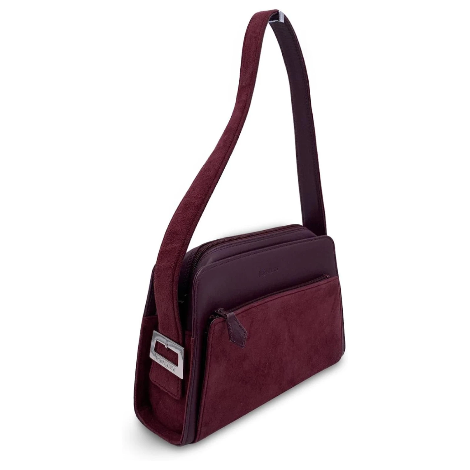 Yves Saint Laurent Sac à Bandoulière En Daim Vintage En Cuir Bordeaux 5 Yves Saint Laurent Sac à Bandoulière En Daim Vintage En Cuir Bordeaux – Image 3