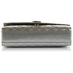 Yves Saint Laurent Sac à Chaîne YSL Silver Monogram Triquilt Envelope Argenté -Yves Saint Laurent 784232 4