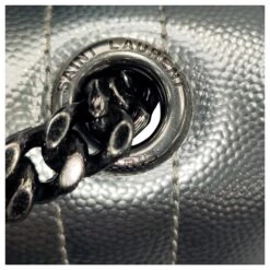 Yves Saint Laurent Sac à Chaîne YSL Silver Monogram Triquilt Envelope Argenté -Yves Saint Laurent 784232 9
