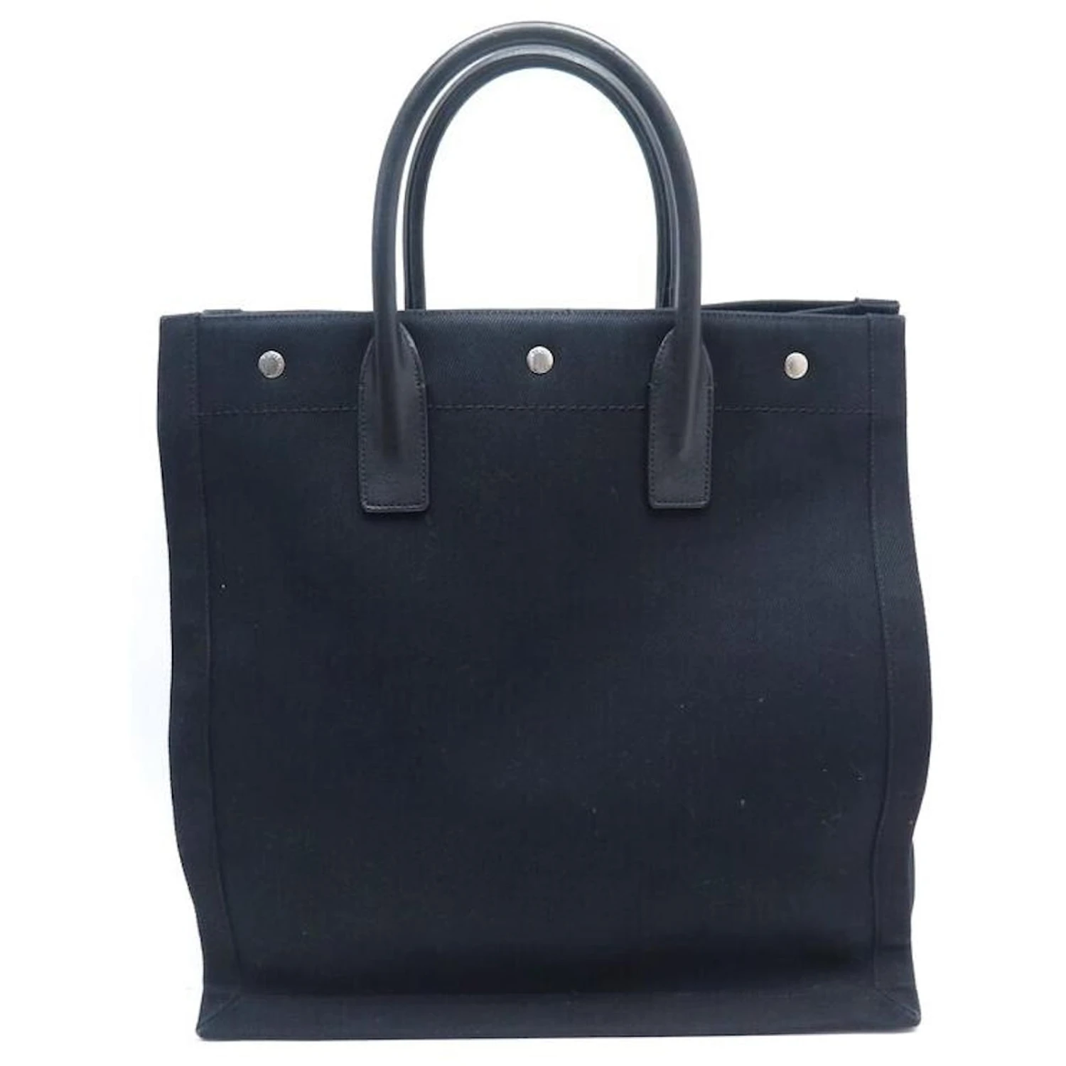 Yves Saint Laurent SAC A MAIN SAINT LAURENT CABAS RIVE GAUCHE NORTH/SOUTH 632539 TOTE BAG Noir 4 Yves Saint Laurent SAC A MAIN SAINT LAURENT CABAS RIVE GAUCHE NORTH/SOUTH 632539 TOTE BAG Noir – Image 2