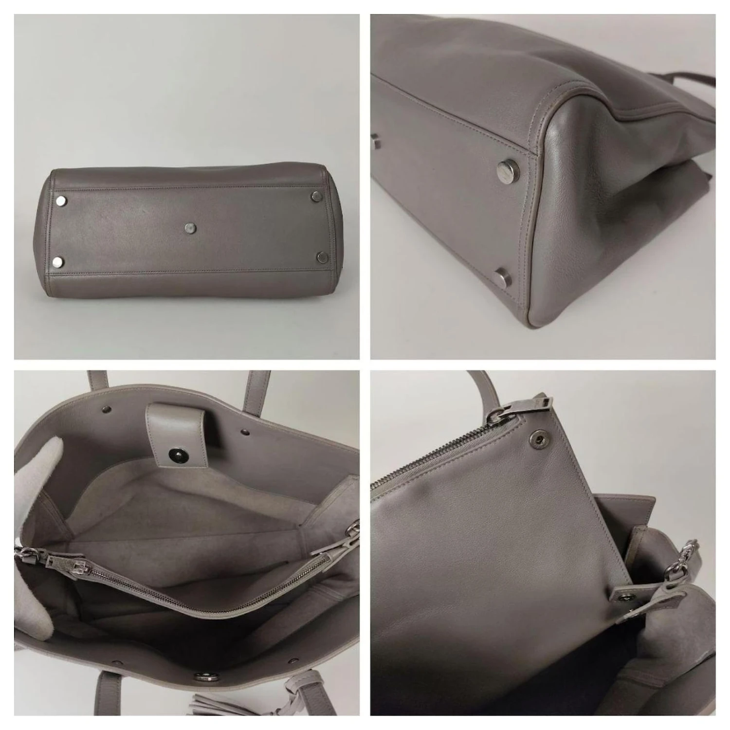 Sac Carrie Yves Saint Laurent Gris 7 Sac Carrie Yves Saint Laurent Gris – Image 5