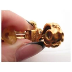 VINTAGE BOUCLES D'OREILLES YVES SAINT LAURENT TETES DE MAURES COUPLE EARRINGS Doré -Yves Saint Laurent 791505 3