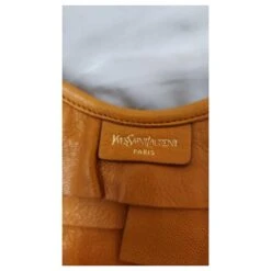 Yves Saint Laurent #yvessaintlourent #sac à Main Orange Jaune Moutarde Cognac Caramel -Yves Saint Laurent 796870 7