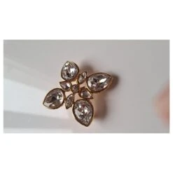 Yves Saint Laurent Broche Yved Saint-Laurent Neuve Vintage Doré 15 Yves Saint Laurent Broche Yved Saint-Laurent Neuve Vintage Doré -Yves Saint Laurent 797049 6