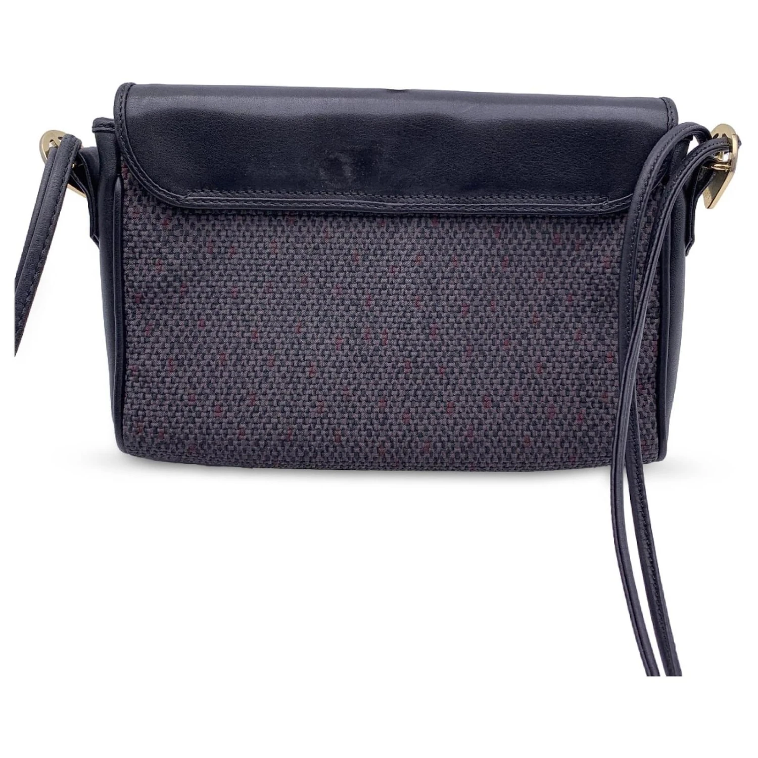 Yves Saint Laurent Sac à Bandoulière En Toile De Vinyle Texturé Gris Noir 5 Yves Saint Laurent Sac à Bandoulière En Toile De Vinyle Texturé Gris Noir – Image 3