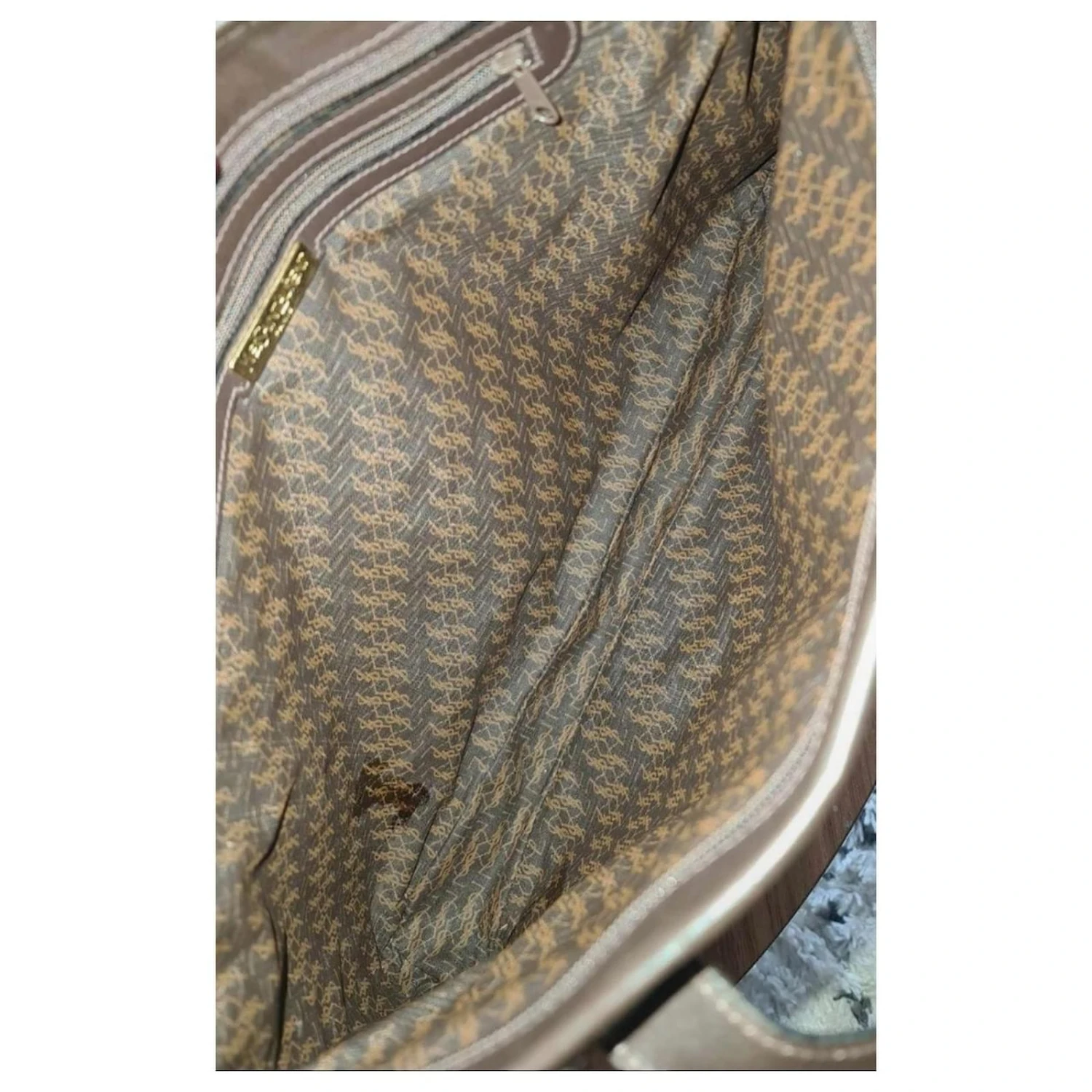 Yves Saint Laurent Sac Cabas Marron Kaki 7 Yves Saint Laurent Sac Cabas Marron Kaki – Image 5