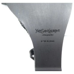 CHAUSSURES YVES SAINT LAURENT A LANIERES 40.5 SANDALES VERNIES PUMPS Noir -Yves Saint Laurent 802077 3