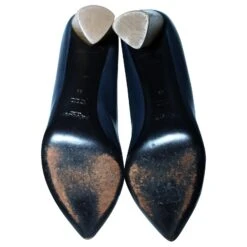 Yves Saint Laurent Escarpins En Bois Bleu Marine -Yves Saint Laurent 803526 5