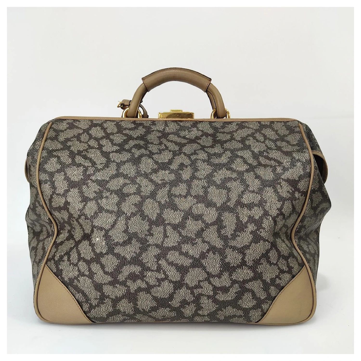 Sac De Voyage Vintage Yves Saint Laurent Motif Girafe Beige 5 Sac De Voyage Vintage Yves Saint Laurent Motif Girafe Beige – Image 3
