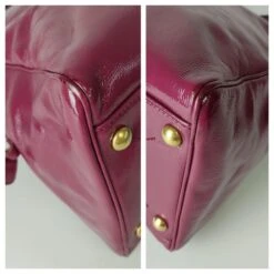 Sac Yves Saint Laurent Majorelle En Cuir Verni Amarante Violet -Yves Saint Laurent 806037 10