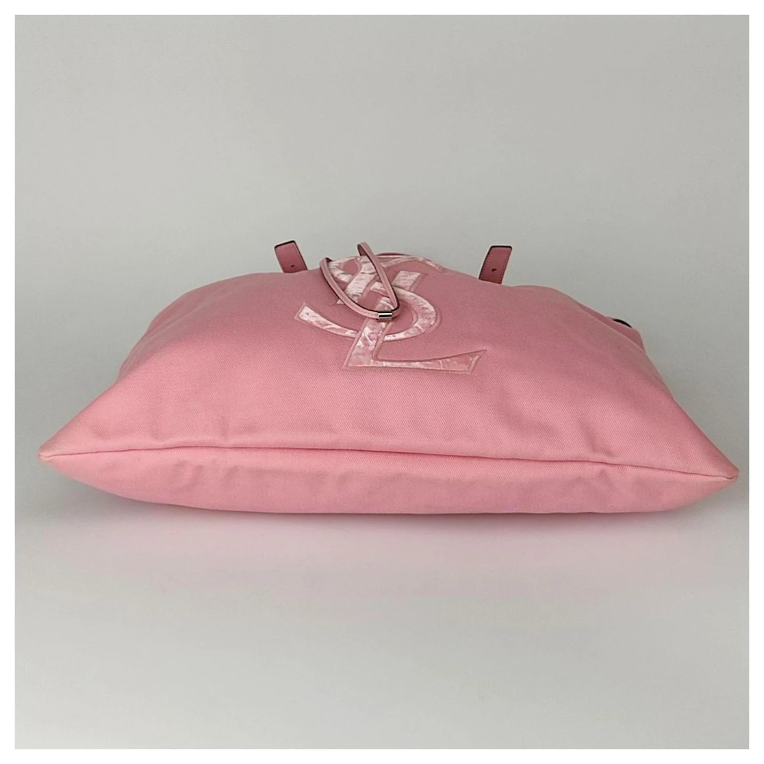 Sac Cabas En Toile Yves Saint Laurent Rose 7 Sac Cabas En Toile Yves Saint Laurent Rose – Image 5