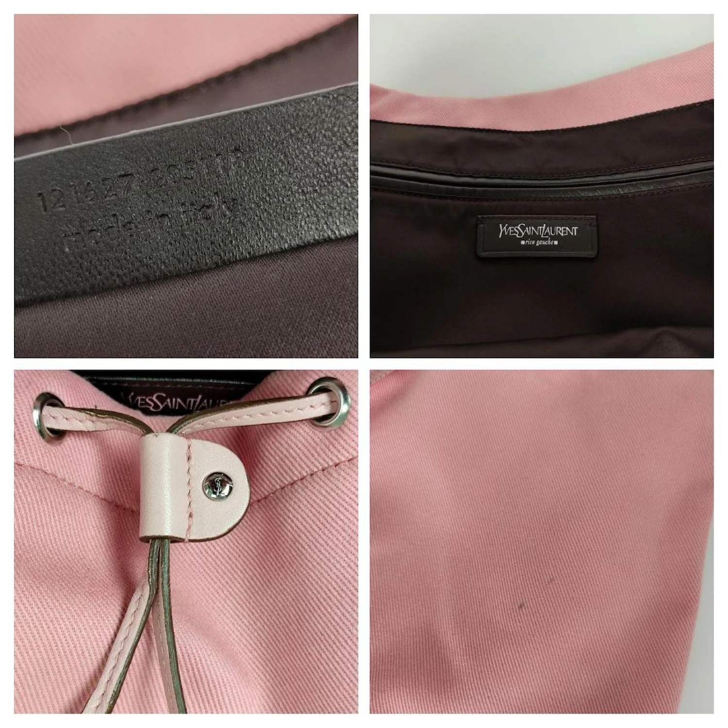 Sac Cabas En Toile Yves Saint Laurent Rose 8 Sac Cabas En Toile Yves Saint Laurent Rose – Image 6