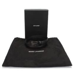 Yves Saint Laurent Ceinture En Cuir Noir -Yves Saint Laurent 806155 7