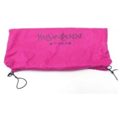 VINTAGE SAC A MAIN YVES SAINT LAURENT RIVE GAUCHE EN SATIN BLEU BLUE HAND BAG -Yves Saint Laurent 807979 8