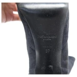 CHAUSSURES YVES SAINT LAURENT BOTTES A TALONS 247918 37 DAIM SUEDE BOOTS Noir -Yves Saint Laurent 808025 3