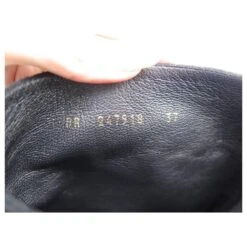 CHAUSSURES YVES SAINT LAURENT BOTTES A TALONS 247918 37 DAIM SUEDE BOOTS Noir -Yves Saint Laurent 808025 4