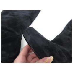 CHAUSSURES YVES SAINT LAURENT BOTTES A TALONS 247918 37 DAIM SUEDE BOOTS Noir -Yves Saint Laurent 808025 6