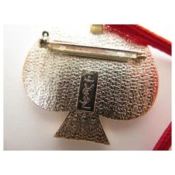 NEUF BROCHE COLLIER YVES SAINT LAURENT COEUR 75 CM METAL ROUGE NECKLACE BROOCH 10 NEUF BROCHE COLLIER YVES SAINT LAURENT COEUR 75 CM METAL ROUGE NECKLACE BROOCH -Yves Saint Laurent 808059 3