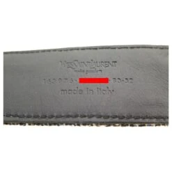 CEINTURE YVES SAINT LAURENT TWEED TARTAN BLEU 163976 TAILLE 80 BLUE BELT -Yves Saint Laurent 808222 7