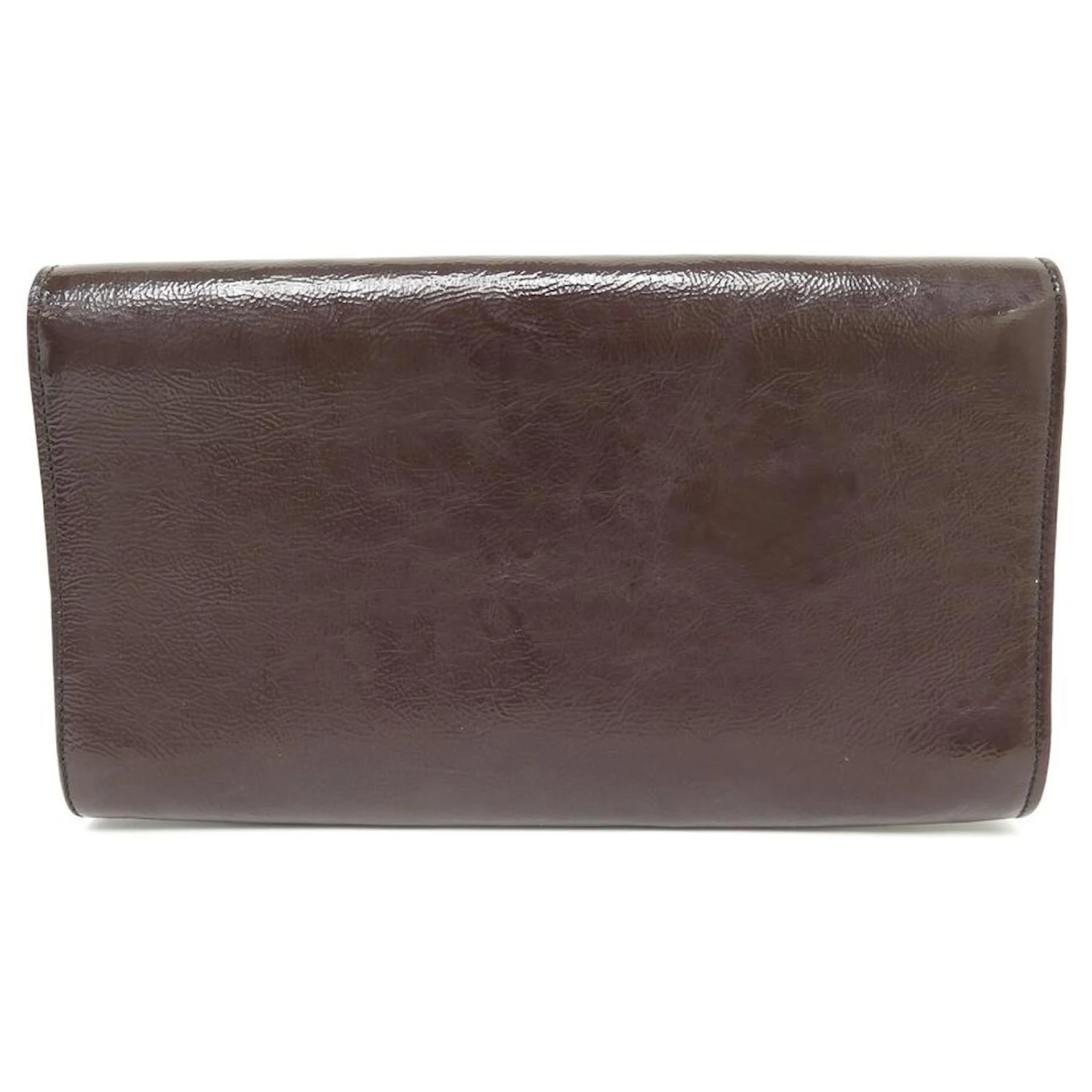 SAC A MAIN YVES SAINT LAURENT POCHETTE BELLE DE JOUR 203855 CUIR POUCH BAG Marron 4 SAC A MAIN YVES SAINT LAURENT POCHETTE BELLE DE JOUR 203855 CUIR POUCH BAG Marron – Image 2