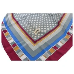 Yves Saint Laurent Carré Petit Pois Géométrique Multicolore Bordeaux -Yves Saint Laurent 821908 3