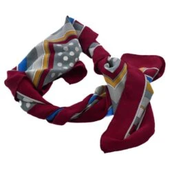 Yves Saint Laurent Carré Petit Pois Géométrique Multicolore Bordeaux -Yves Saint Laurent 821908 6