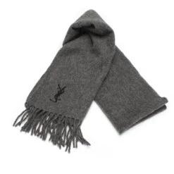 Yves Saint Laurent YSL Foulard Laine Noir 10 Yves Saint Laurent YSL Foulard Laine Noir -Yves Saint Laurent 822157 2
