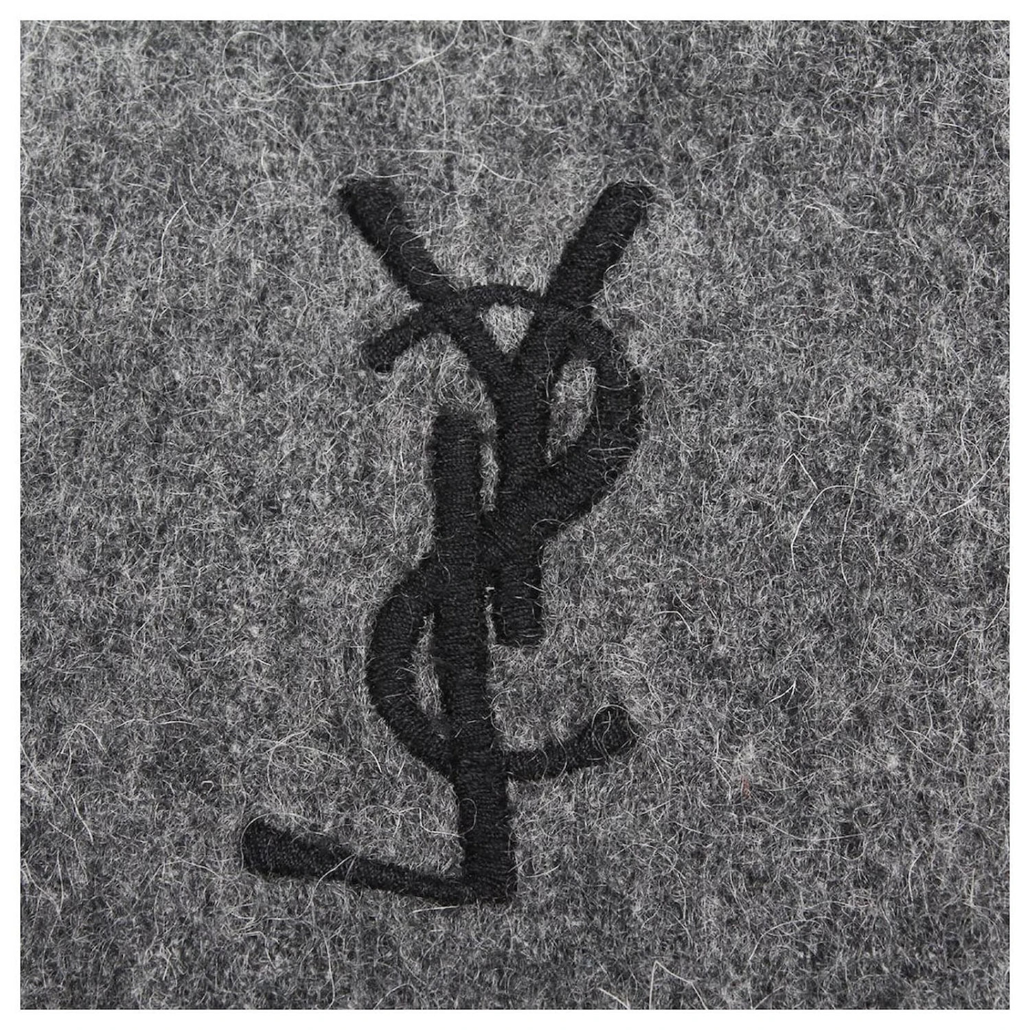 Yves Saint Laurent YSL Foulard Laine Noir 8 Yves Saint Laurent YSL Foulard Laine Noir – Image 6