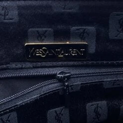 Yves Saint Laurent Sac à Main Vintage Arrondi Texturé Beige Noir -Yves Saint Laurent 823721 6