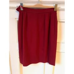 YVES SAINT LAURENT Jupes T.fr 36 Wool Rouge 8 YVES SAINT LAURENT Jupes T.fr 36 Wool Rouge -Yves Saint Laurent 824856 3