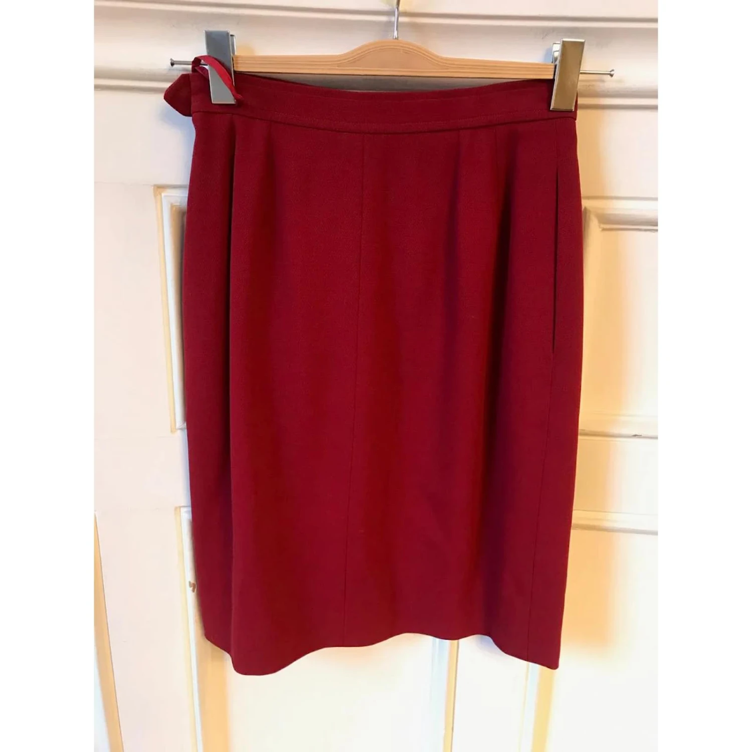 YVES SAINT LAURENT Jupes T.fr 36 Wool Rouge 5 YVES SAINT LAURENT Jupes T.fr 36 Wool Rouge â Image 3