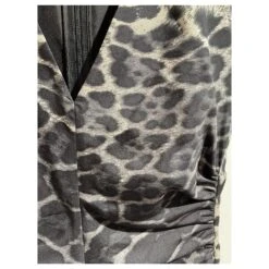 YVES SAINT LAURENT Robes T.International M Soie Gris -Yves Saint Laurent 825405 3