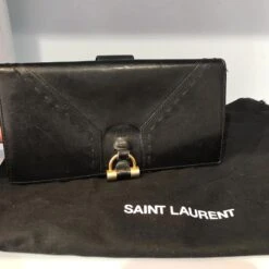 YVES SAINT LAURENT Portefeuilles T. Cuir De Vachette Noir -Yves Saint Laurent 826247 8