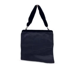 Yves Saint Laurent Sac De Soirée En Tissu Velours Noir Sac à Main -Yves Saint Laurent 826341 3