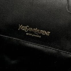 Yves Saint Laurent Sac De Soirée En Tissu Velours Noir Sac à Main -Yves Saint Laurent 826341 6