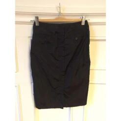 YVES SAINT LAURENT Jupes T.fr 36 Silk Noir -Yves Saint Laurent 827132 3