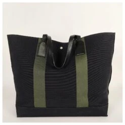 Yves Saint Laurent Sac à Main Saint Laurent Rive Gauche Shopper En Toile Noire -Yves Saint Laurent 828223 3