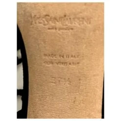 Yves Saint Laurent Chaussures De Soirée YSL Sevilla En Velours Et Chevreau Noir -Yves Saint Laurent 829178 6