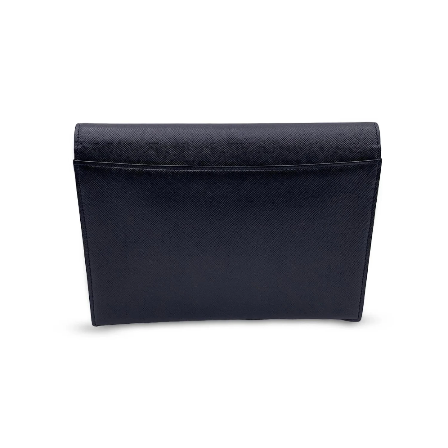 Yves Saint Laurent Pochette Vintage Logo YSL En Cuir Noir Avec Boîte 6 Yves Saint Laurent Pochette Vintage Logo YSL En Cuir Noir Avec Boîte – Image 4