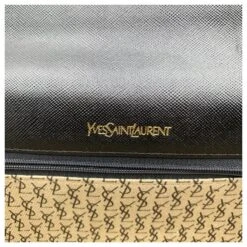 Yves Saint Laurent Pochette Vintage Logo YSL En Cuir Noir Avec Boîte 17 Yves Saint Laurent Pochette Vintage Logo YSL En Cuir Noir Avec Boîte -Yves Saint Laurent 831192 8
