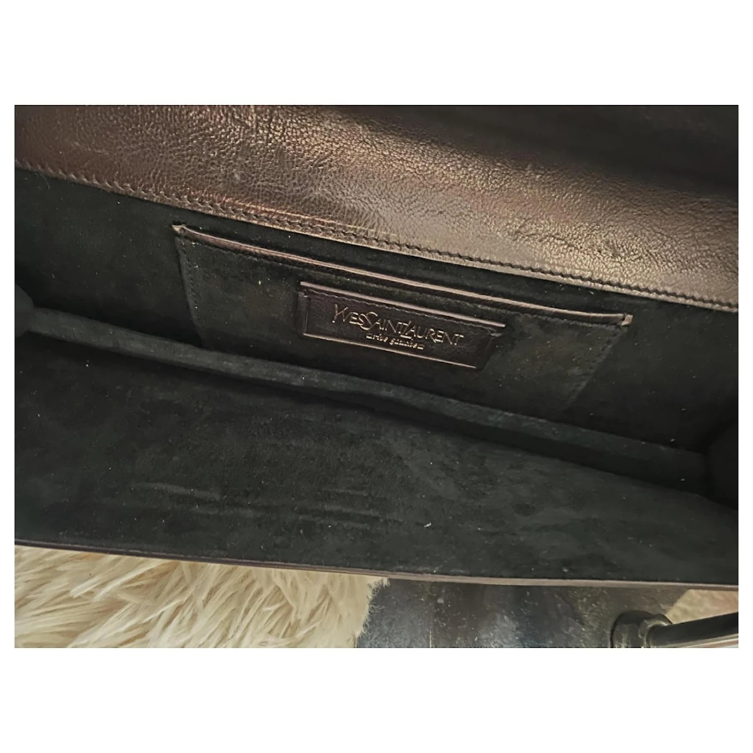 Yves Saint Laurent Sacs à Main Marron Foncé 6 Yves Saint Laurent Sacs à Main Marron Foncé – Image 4