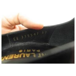 Yves Saint Laurent NEUF CHAUSSURES SAINT LAURENT PARIS 315547 ESCARPINS 37 NOIR THORN PUMPS -Yves Saint Laurent 834943 6