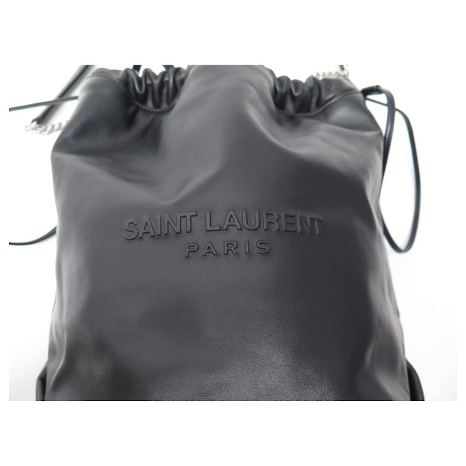 Yves Saint Laurent NEUF SAC A MAIN SAINT LAURENT BOURSE TEDDY LOGO EMBOSSE NOIR HANDBAG PURSE 5 Yves Saint Laurent NEUF SAC A MAIN SAINT LAURENT BOURSE TEDDY LOGO EMBOSSE NOIR HANDBAG PURSE – Image 3