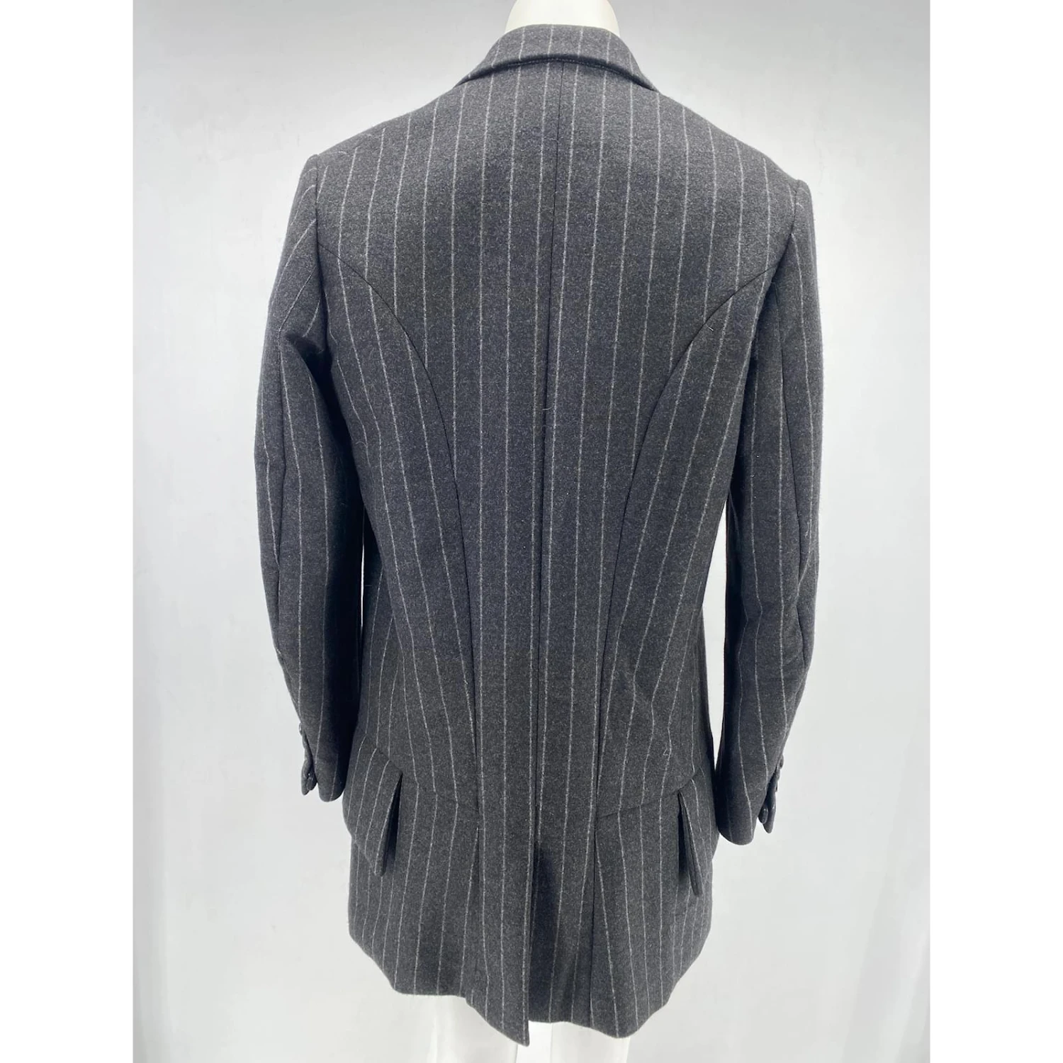 YVES SAINT LAURENT Vestes T.fr 36 Wool Noir 4 YVES SAINT LAURENT Vestes T.fr 36 Wool Noir – Image 2