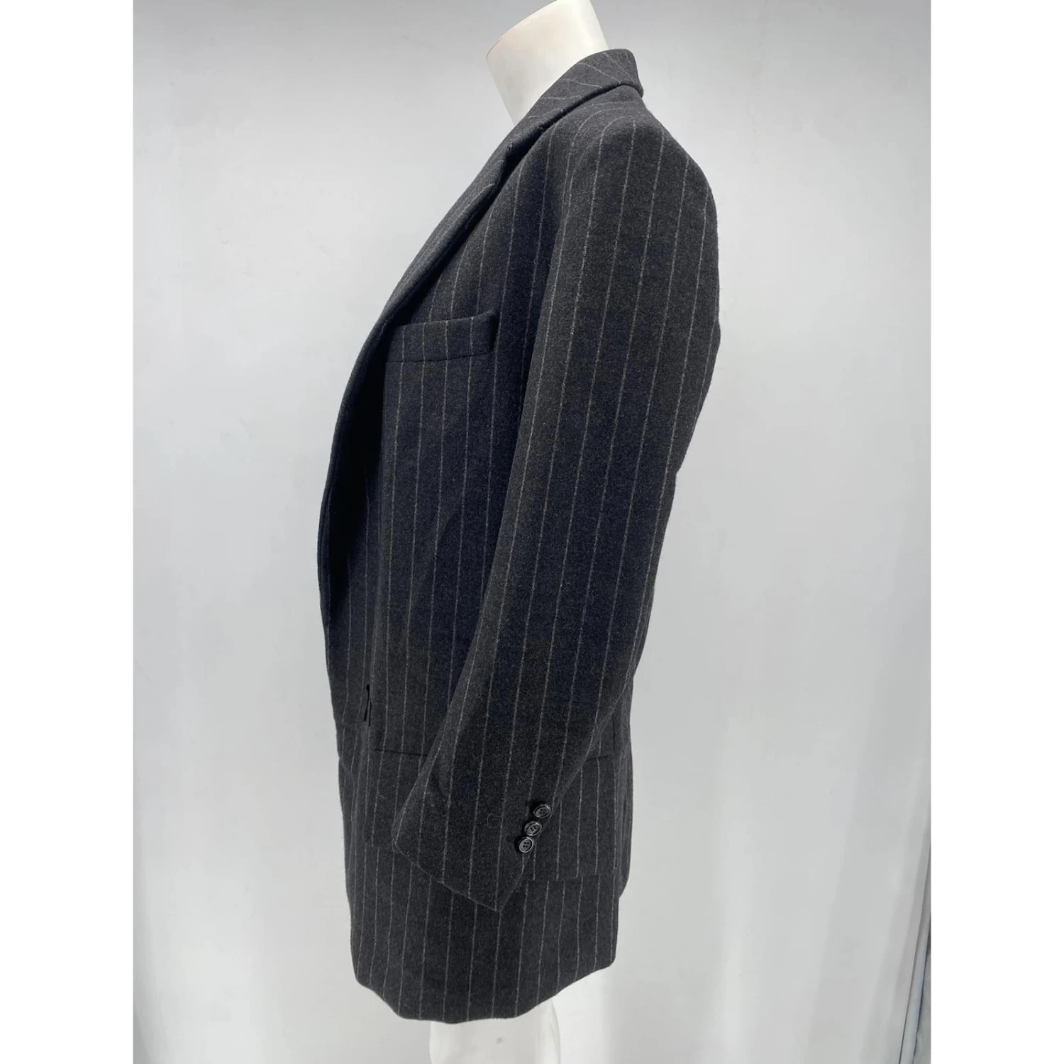 YVES SAINT LAURENT Vestes T.fr 36 Wool Noir 5 YVES SAINT LAURENT Vestes T.fr 36 Wool Noir – Image 3